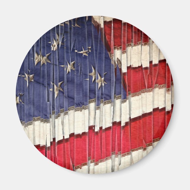 Abstract American Flag Magnet (Front)