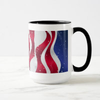 Abstract American Flag Red White & Blue