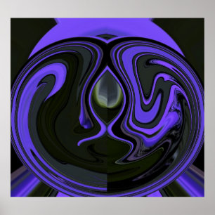 Abstract Amethyst Psychedelia 4 Poster