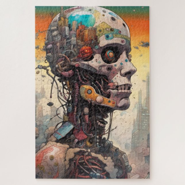 Abstract Anatomical Cyborg Jigsaw Puzzle (Vertical)