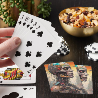 Abstract Anatomical Cyborg Playing Card