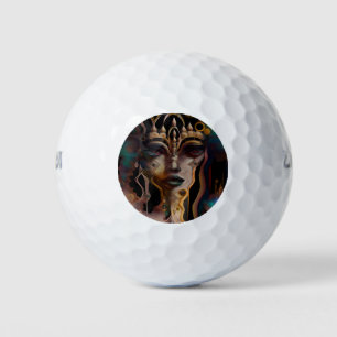Abstract Ancient Egyptian Woman Golf Balls