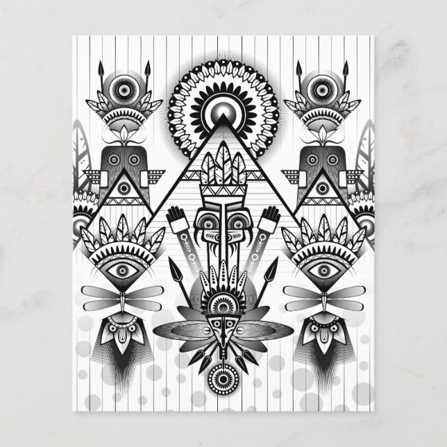 Abstract Ancient Native Indian Tribal Flyer (Front)