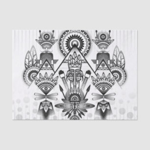 Abstract Ancient Native Indian Tribal Tissue Paper