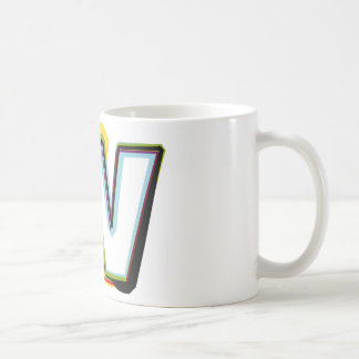 Abstract and colourful letter W Coffee Mug