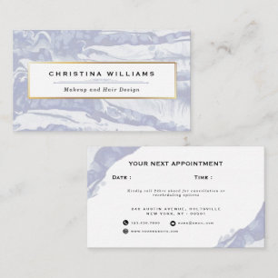 Abstract and Minimalist Blue Watercolor Appointment Card