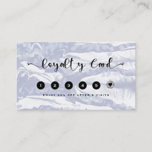 Abstract and Minimalist Blue Watercolor Loyalty Card