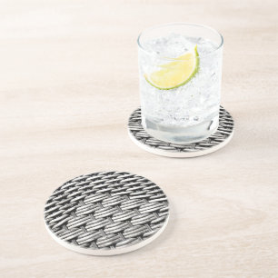 Abstract and Stylish Grey Pattern  Coaster