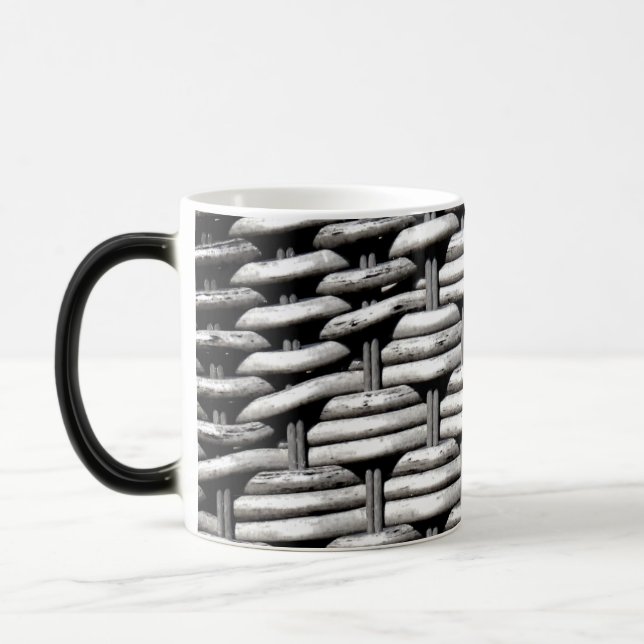 Abstract and Stylish Grey Pattern  Magic Mug (Left)