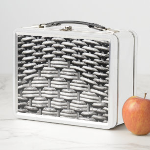 Abstract and Stylish Grey Pattern  Metal Lunch Box