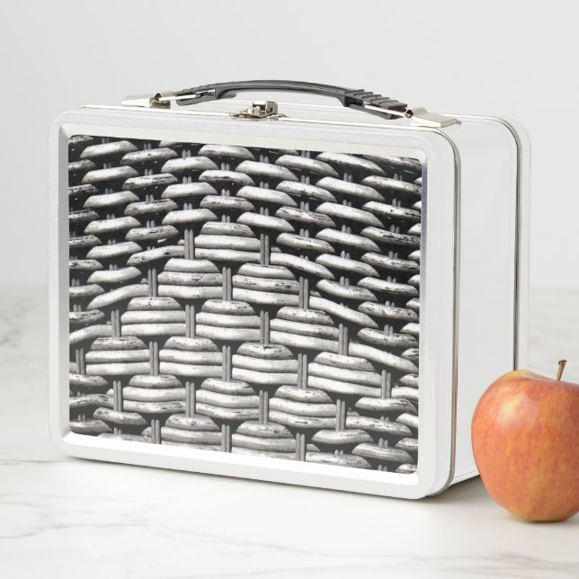 Abstract and Stylish Grey Pattern  Metal Lunch Box (In Situ)
