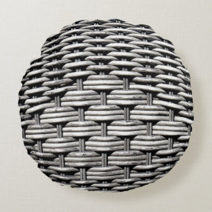 Abstract and Stylish Grey Pattern Round Cushion