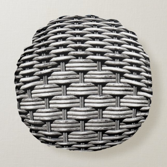Abstract and Stylish Grey Pattern  Round Cushion (Front)