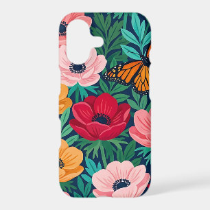 Abstract Anemone Monarch Garden iPhone Cases