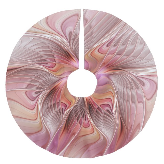 Abstract Angel Colourful Fantasy Fractal Art Brushed Polyester Tree Skirt (Front)