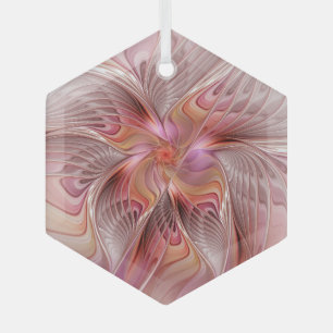 Abstract Angel Colourful Fantasy Fractal Art Glass Tree Decoration