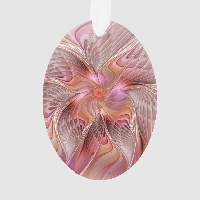 Abstract Angel Colourful Fantasy Fractal Art Ornament (Back)