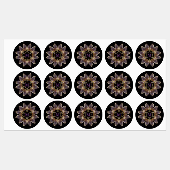 Abstract Angel Wings Mandala Fractal Monogram (Sheet)