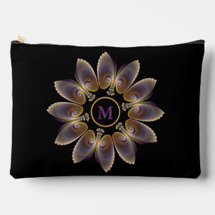 Abstract Angel Wings Mandala Fractal Monogram Accessory Pouch