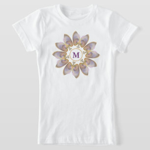 Abstract Angel Wings Mandala Fractal Monogram T-Shirt