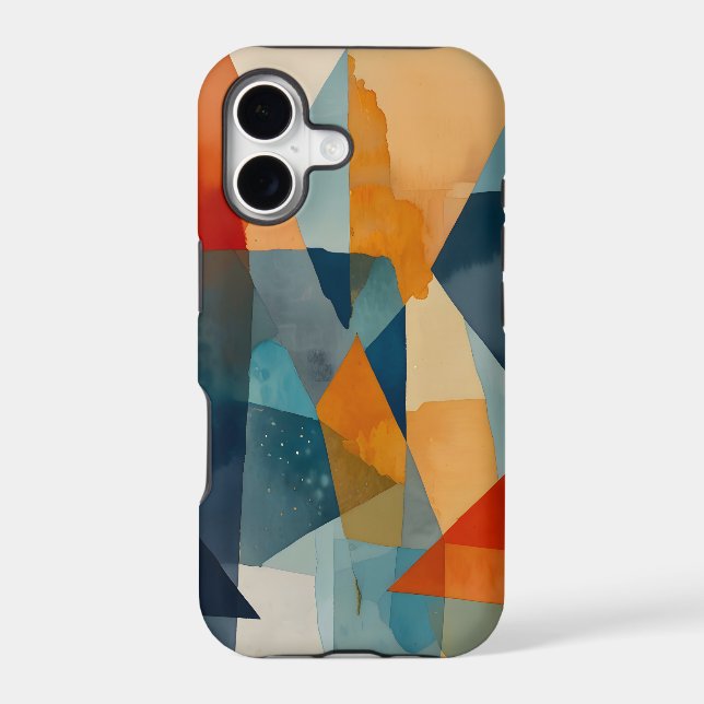 Abstract Angles of Blue and Orange (Back)