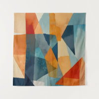 Abstract Angles of Blue and Orange
