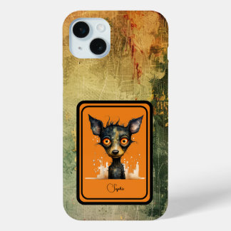 Abstract Animal iPhone Orange Case-Mate  iPhone 15 Mini Case