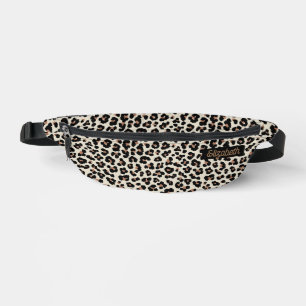 Abstract Animal Leopard Skin Fur Name Custom Bum Bags