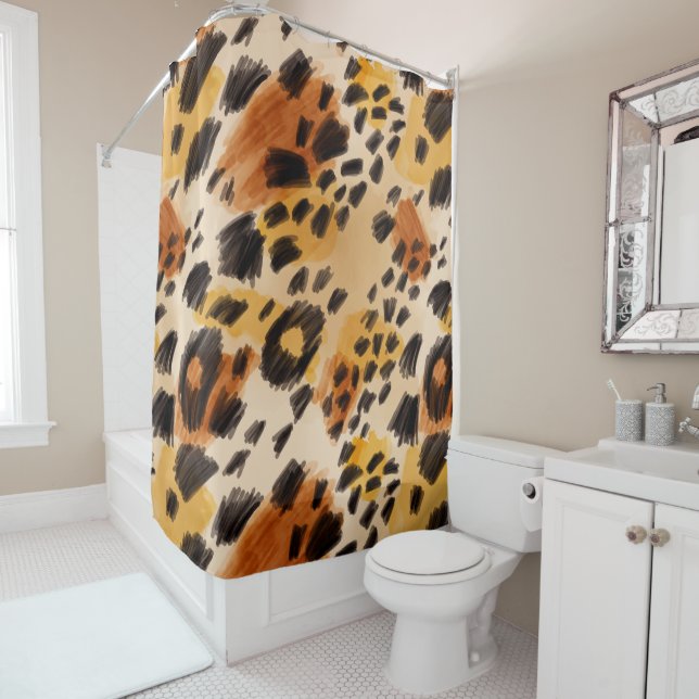 Abstract animal pattern Shower Curtain (In Situ)