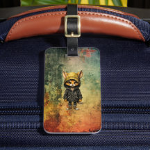Abstract Animal Personalised Luggage Tag