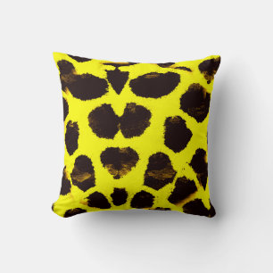 Abstract Animal Print Leopard Watercolor Cushion