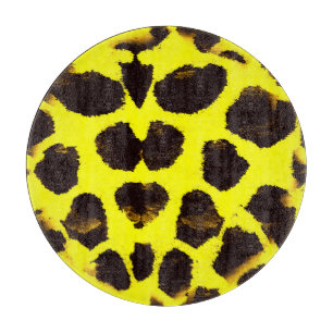 Abstract Animal Print Leopard Watercolor Cutting Board