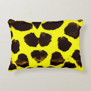 Abstract Animal Print Leopard Watercolor Decorative Cushion