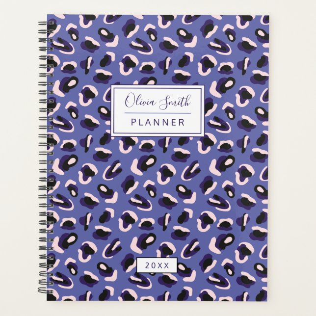 Abstract Animal Print Purple Planner (Front)