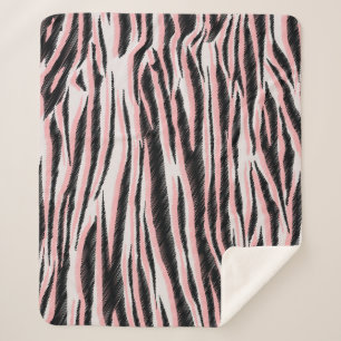Abstract Animal Skin Seamless Print Sherpa Blanket