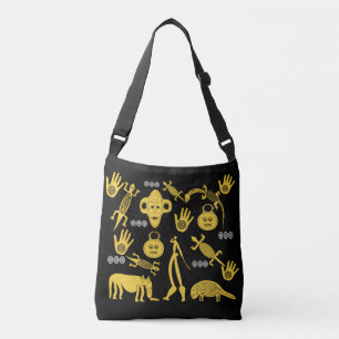 Abstract animals and African motifs Crossbody Bag