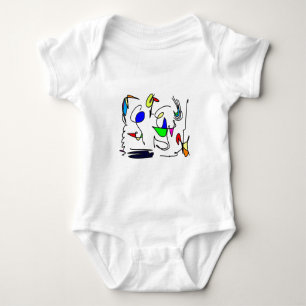abstract animals baby bodysuit