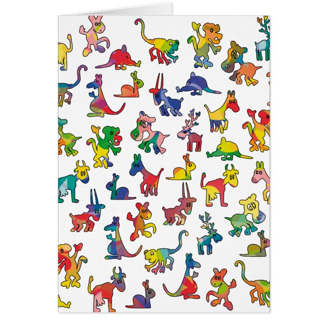 Abstract Animals Pattern Tiles (Front)