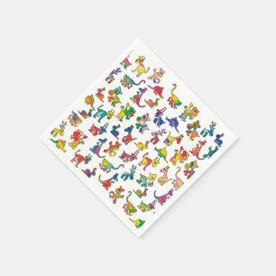 Abstract Animals Pattern Tiles Napkin