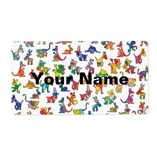 Abstract Animals Pattern Tiles + your text (Front)