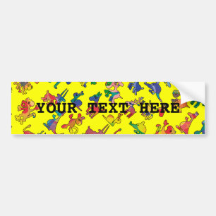 Abstract Animals Pattern Tiles + your text Bumper Sticker