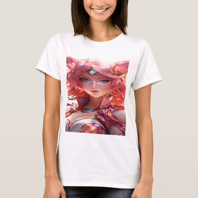 Abstract anime art of a magical girl T-Shirt (Front)