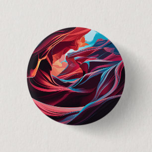 Abstract Antelope Canyon Arizona 3 Cm Round Badge