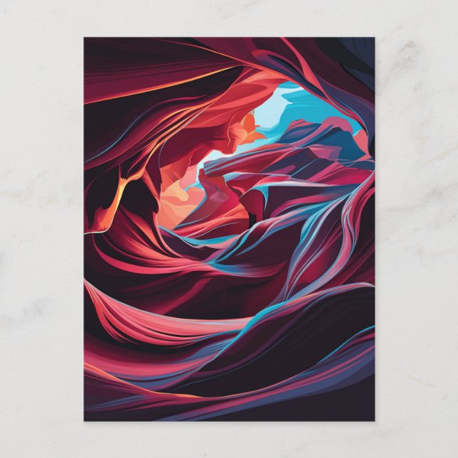 Abstract Antelope Canyon Arizona Holiday Postcard (Front)