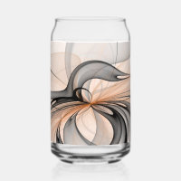 Abstract Anthracite Gray Sienna Modern Fractal Art