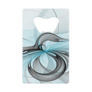 Abstract Anthracite Grey Blue Modern Fractal Art