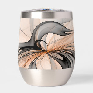 Abstract Anthracite Grey Sienna Modern Fractal Art