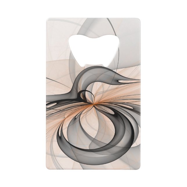 Abstract Anthracite Grey Sienna Modern Fractal Art (Front)