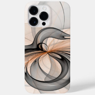 Abstract Anthracite Grey Sienna Modern Fractal Art Case-Mate iPhone 14 Pro Max Case