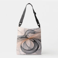 Abstract Anthracite Grey Sienna Modern Fractal Art